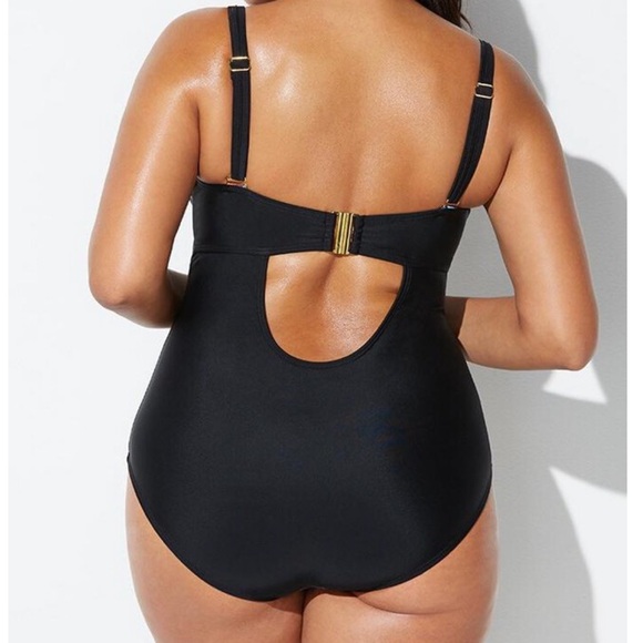 Swimsuits For All NWT Ruched Underwire One-Piece Swimsuit, 18 - Picture 5 of 10